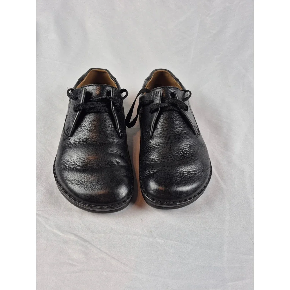 Birkenstock Pasadena Mens Black Leather Lace Up Derby Shoes Size 41 US 8-8.5